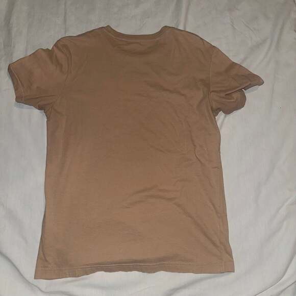 Guess Y2K Spell Out Box Logo Tan Short Sleeve Tee - Picture 6 of 6